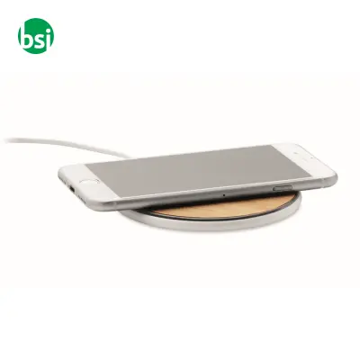 wireless charger 10W in bamboo - 10W - DESPAD + - Immagine 3