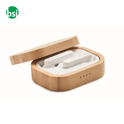 TWS earbuds in bamboo case - JAZZ BAMBOO