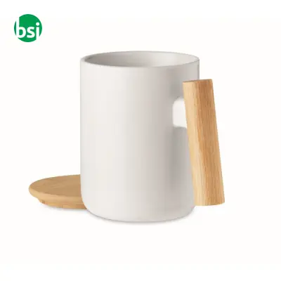 Porcelain mug with lid 380 ml - MAJEST - Immagine 4