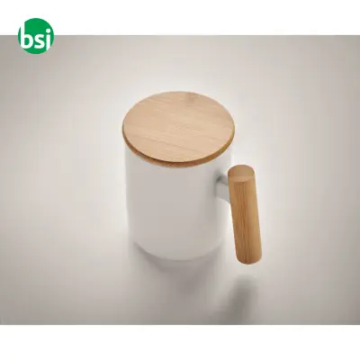 Porcelain mug with lid 380 ml - MAJEST - Immagine 5