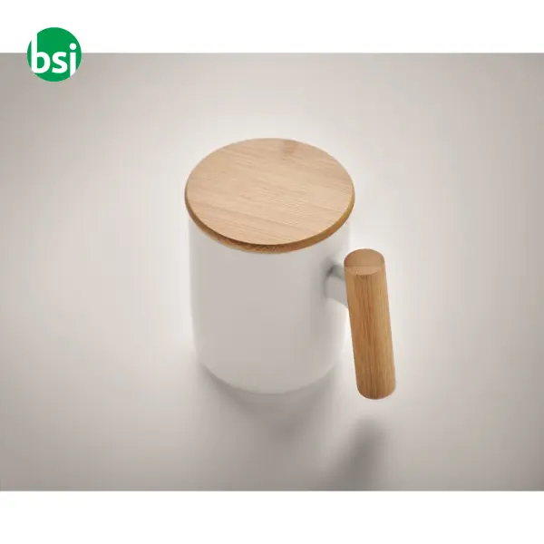 Porcelain mug with lid 380 ml - MAJEST -  5