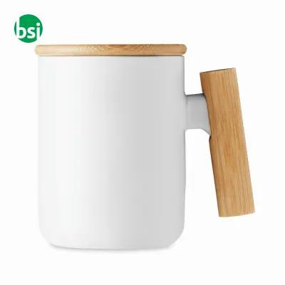 Porcelain mug with lid 380 ml - MAJEST - Immagine 6