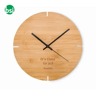 Round shape bamboo wall clock - ESFERE - Immagine 3