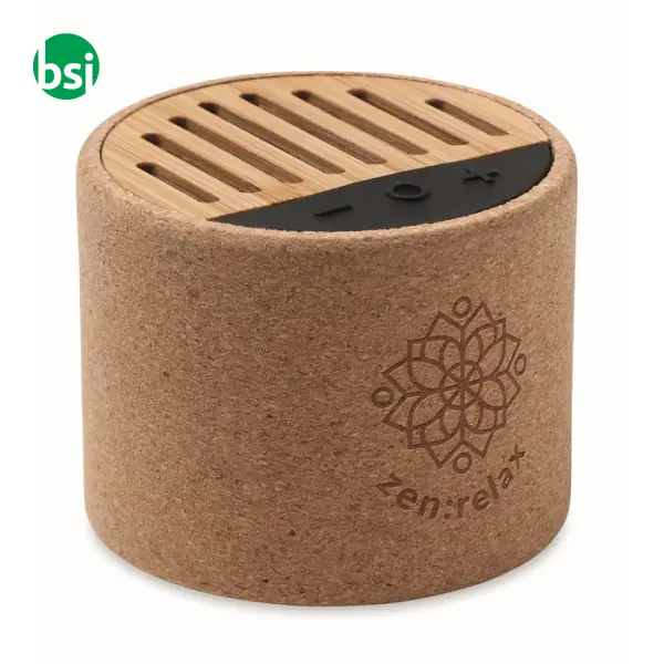 Round cork wireless speaker - 3W - ROUND + -  2