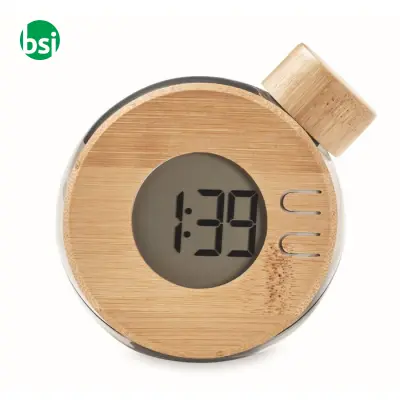 Water powered bamboo LCD clock - DROPPY LUX - Immagine 8