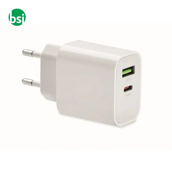 18W 2 port USB charger EU plug - PORT -  1