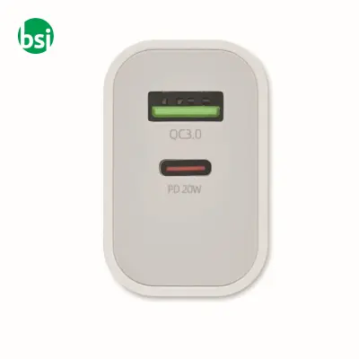 18W 2 port USB charger EU plug - PORT - Immagine 3