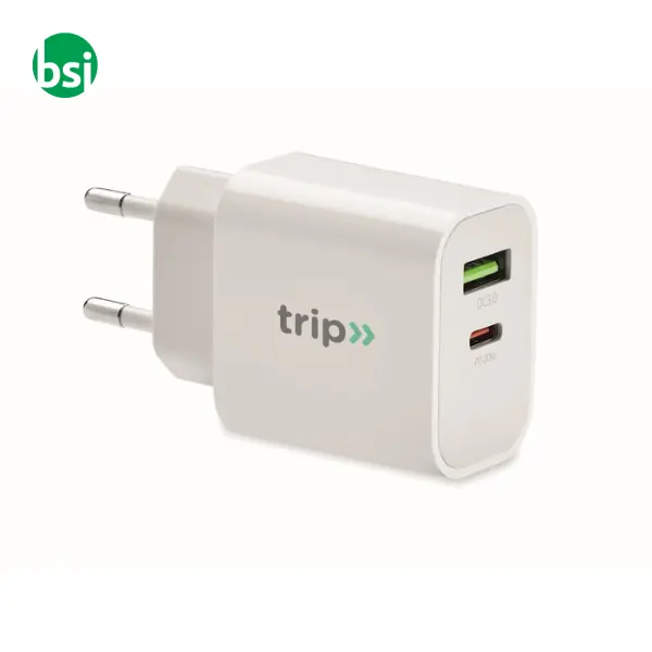 18W 2 port USB charger EU plug - PORT -  2