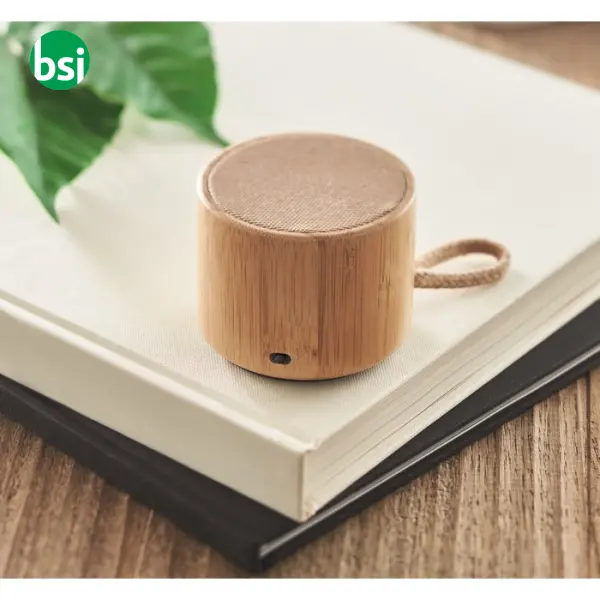 Round bamboo wireless speaker - 3W - COOL -  2