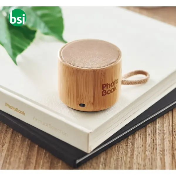 Round bamboo wireless speaker - 3W - COOL -  3