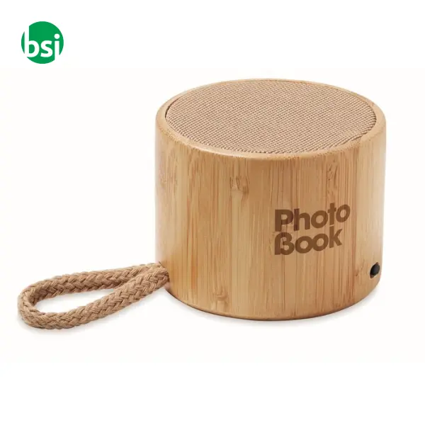 Round bamboo wireless speaker - 3W - COOL -  4