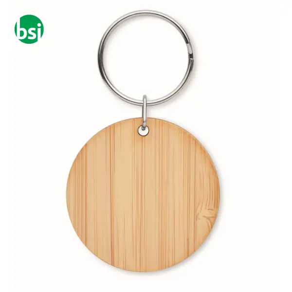 Round bamboo key ring - ROUNDBOO -  2