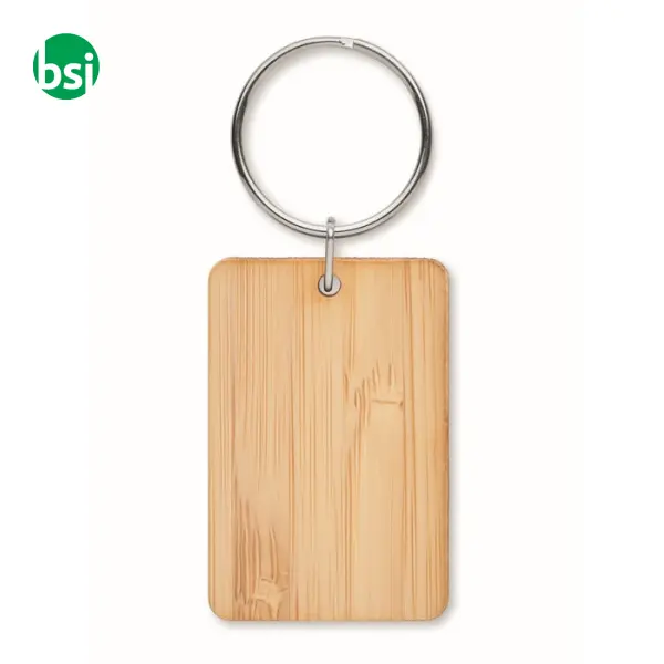 Rectangular bamboo key ring - ANGLEBOO -  3
