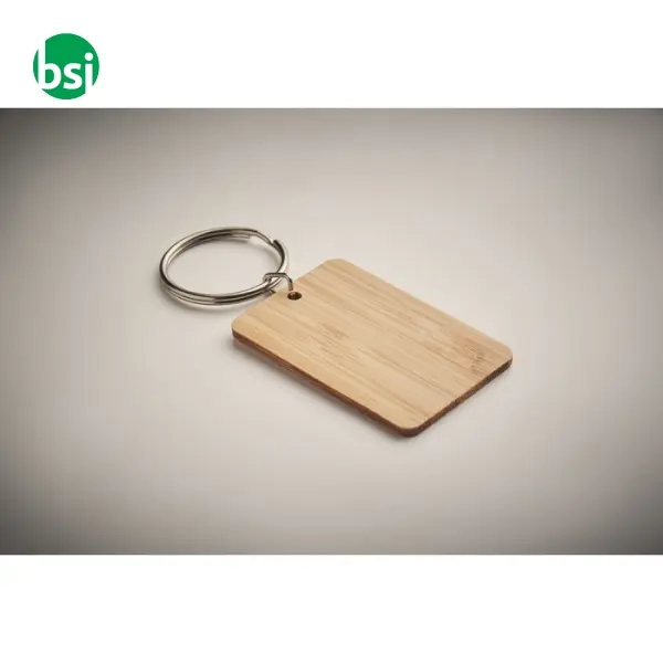 Rectangular bamboo key ring - ANGLEBOO -  5