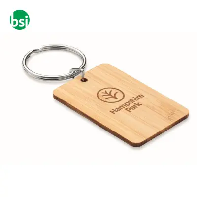 Rectangular bamboo key ring - ANGLEBOO - Immagine 2