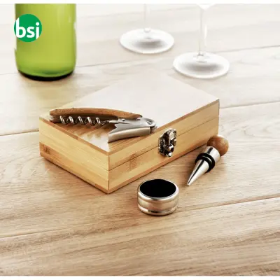 Wine set in bamboo box - SONOMA - Immagine 2