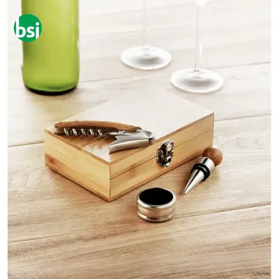 Wine set in bamboo box - SONOMA - Immagine 3
