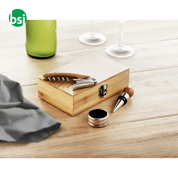 Wine set in bamboo box - SONOMA -  5