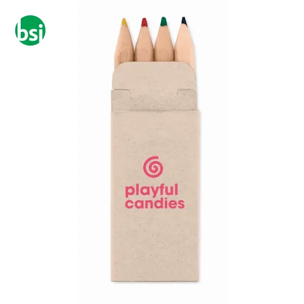 4 mini coloured pencils - PETIT ABIGAIL -  4