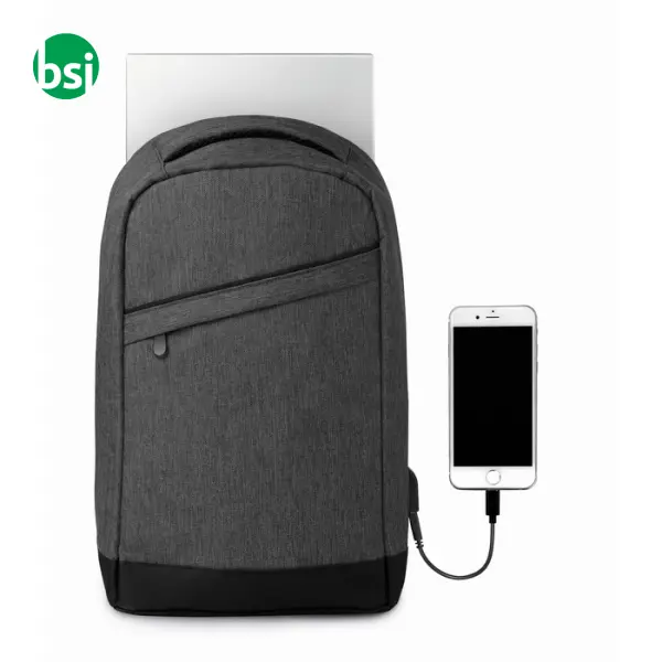 2 tone backpack incl USB plug - BERLIN -  3