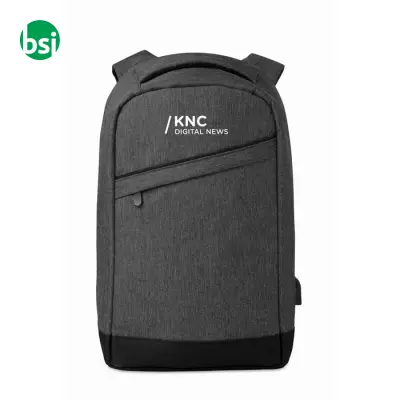 2 tone backpack incl USB plug - BERLIN - Immagine 7