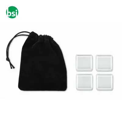 Set of 4 SS ice cubes in pouch  - ICY - Immagine 5