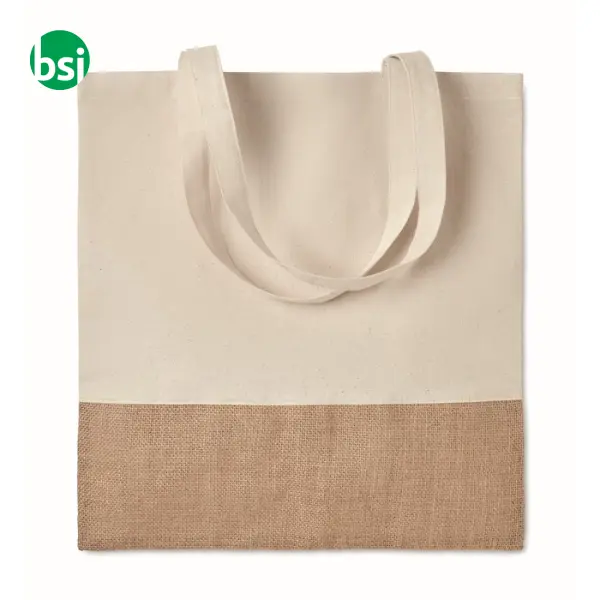 Shopping bag jute details - INDIA TOTE -  1