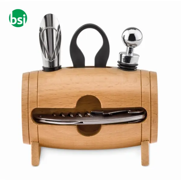 4 pcs wine set in wooden stand  - BOTA -  5