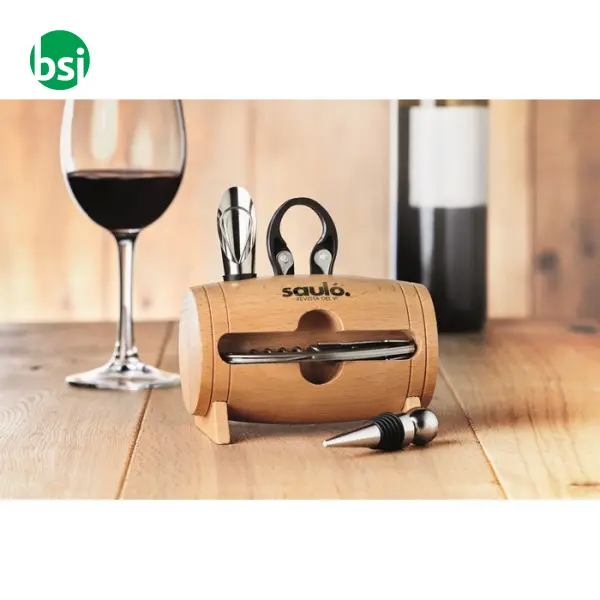 4 pcs wine set in wooden stand  - BOTA -  3