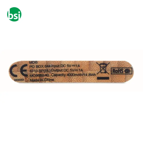 Power bank 4000 mAh Bamboo - 4000 mAh - ARENAPOWER -  5