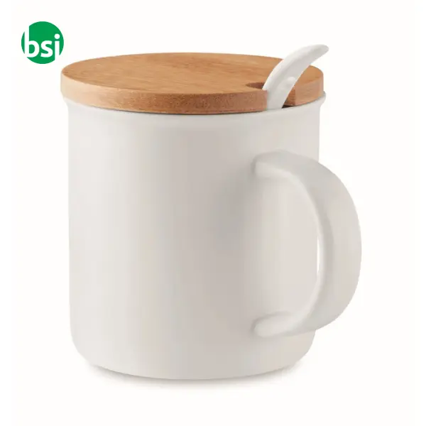 Porcelain mug with spoon - KENYA -  1
