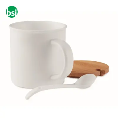 Porcelain mug with spoon - KENYA - Immagine 3