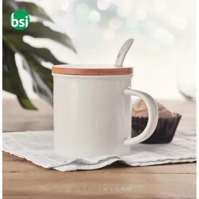 Porcelain mug with spoon - KENYA - Immagine 6