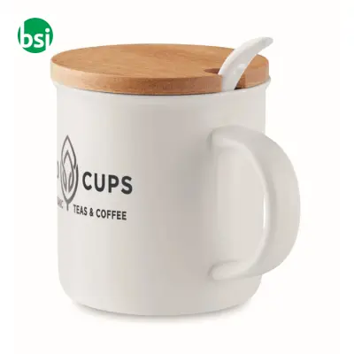 Porcelain mug with spoon - KENYA - Immagine 2