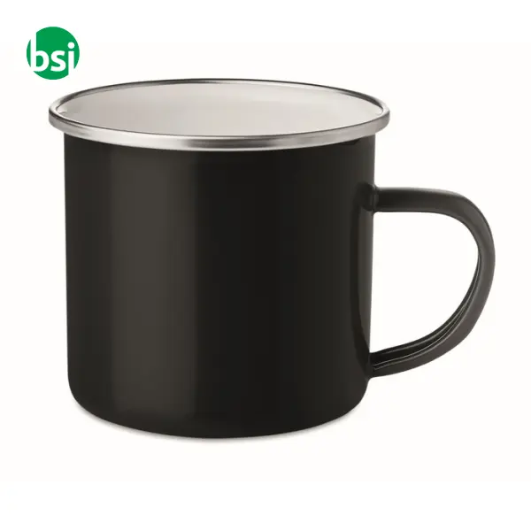 Metal mug with enamel layer - 350ml - PLATEADO -  5