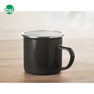 Metal mug with enamel layer - 350ml - PLATEADO - Immagine 2