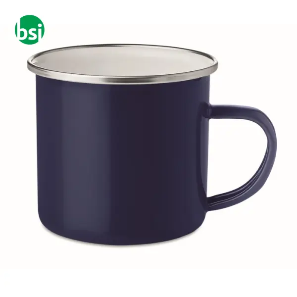 Metal mug with enamel layer - 350ml - PLATEADO -  6