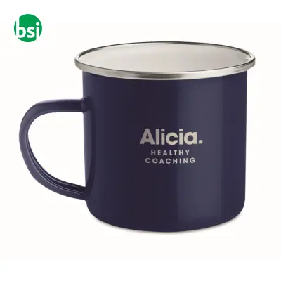 Metal mug with enamel layer - 350ml - PLATEADO - Immagine 3