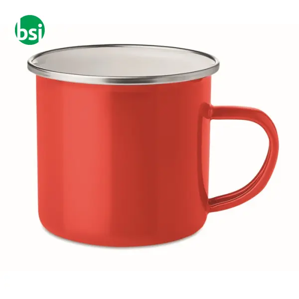 Metal mug with enamel layer - 350ml - PLATEADO -  8