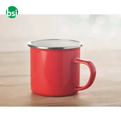 Metal mug with enamel layer - 350ml - PLATEADO - Immagine 4