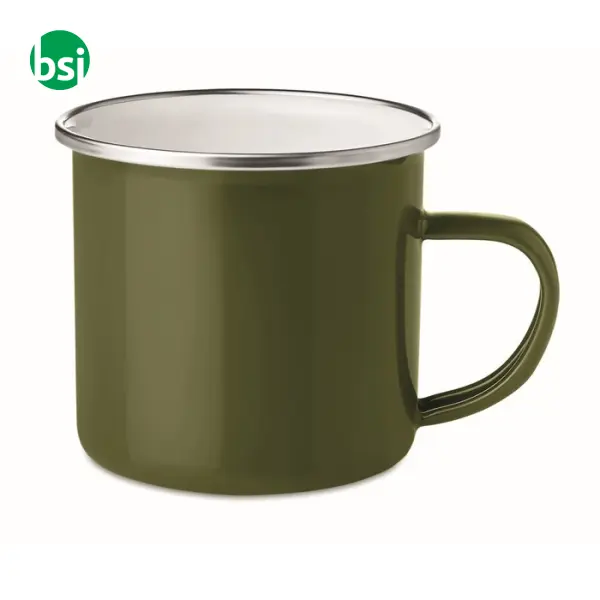 Metal mug with enamel layer - 350ml - PLATEADO -  9