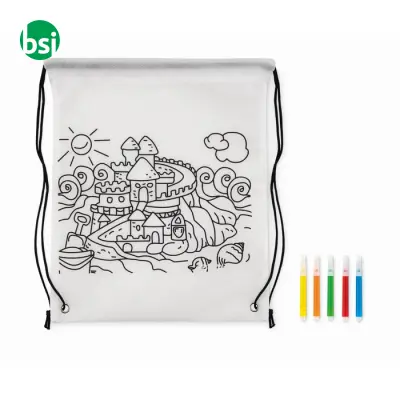Non woven kids bag with pens - CARRYDRAW - Immagine 7