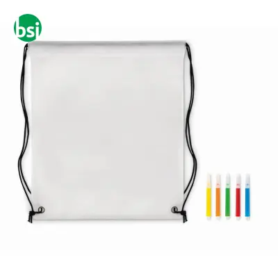 Non woven kids bag with pens - CARRYDRAW - Immagine 8