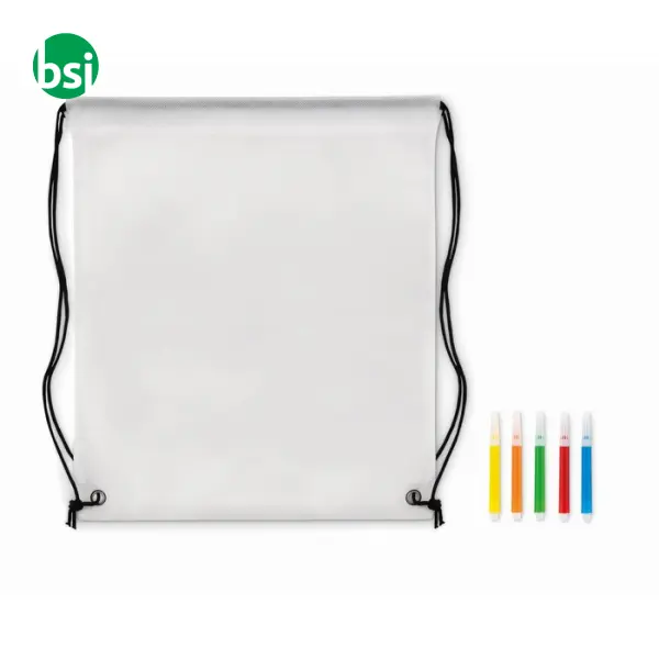 Non woven kids bag with pens - CARRYDRAW -  8