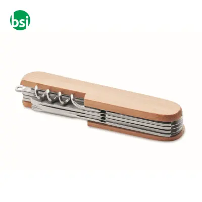 Multi tool pocket knife bamboo - LUCY LUX - Immagine 6