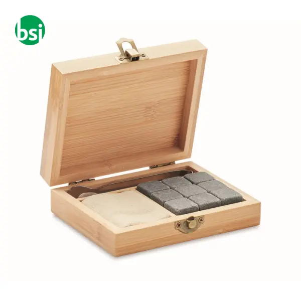 Whisky set in bamboo box - DUNDALK -  1