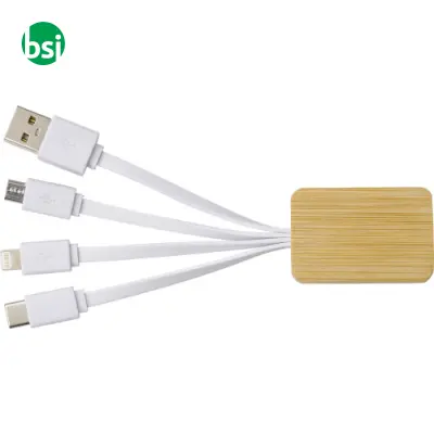 Bamboo charging cable Brandan - Immagine 2