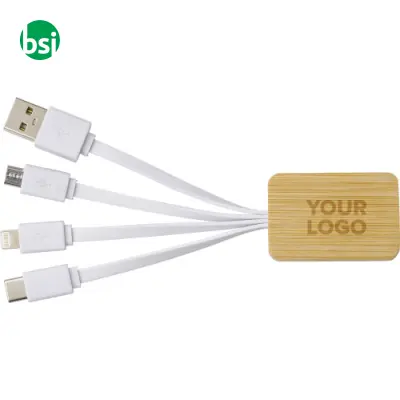 Bamboo charging cable Brandan - Immagine 3