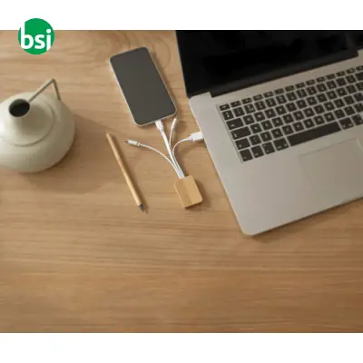 Bamboo charging cable Brandan - Immagine 5