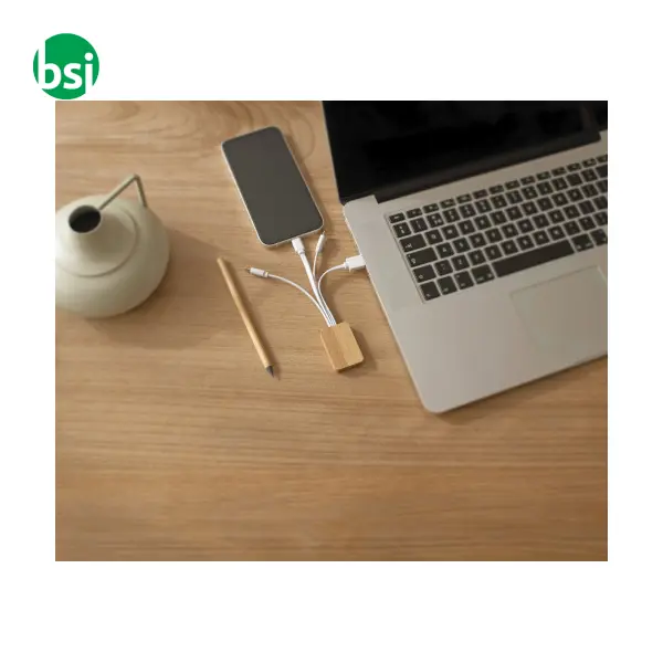 Bamboo charging cable Brandan -  5